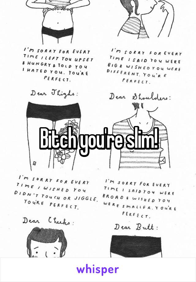 Bitch you're slim!