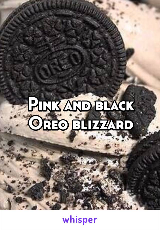 Pink and black Oreo blizzard