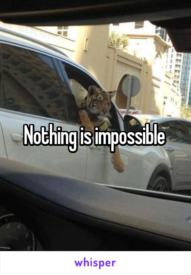 Nothing is impossible 