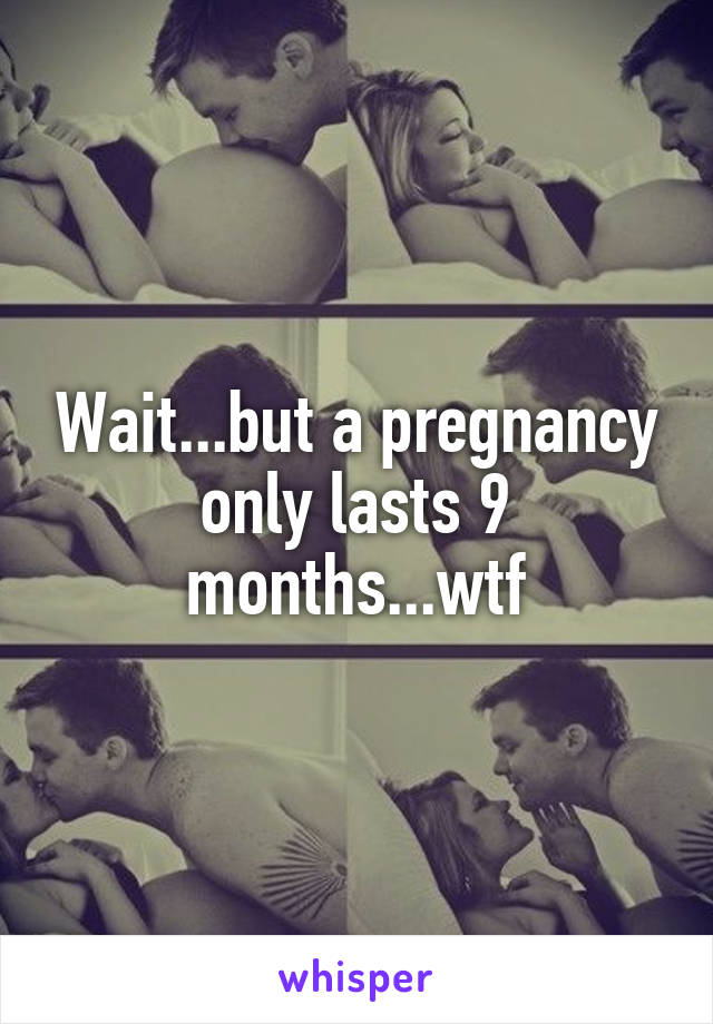 Wait...but a pregnancy only lasts 9 months...wtf
