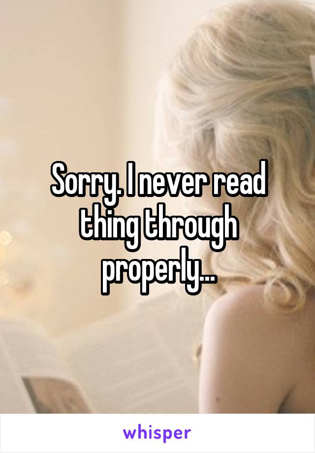 Sorry. I never read thing through properly...