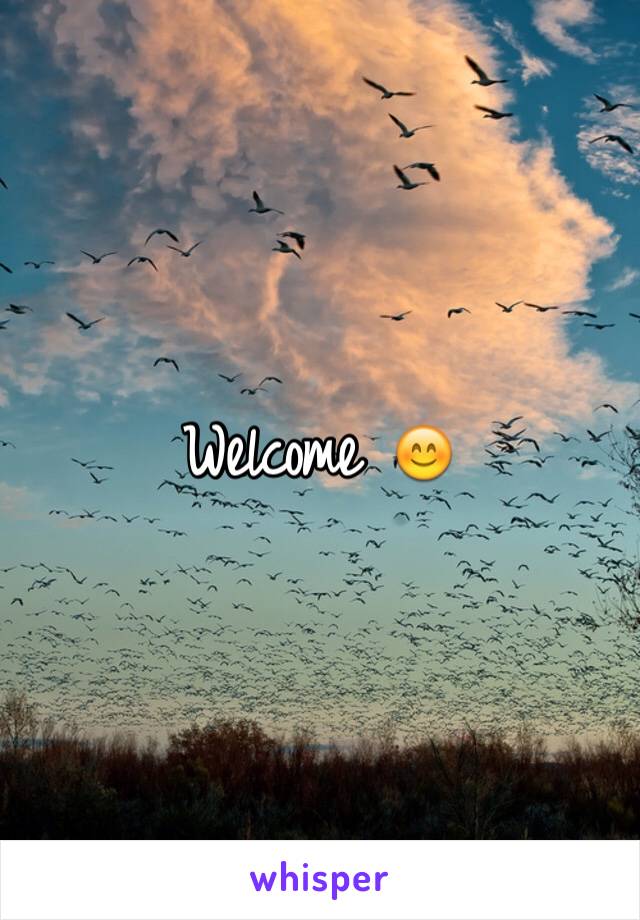 Welcome 😊