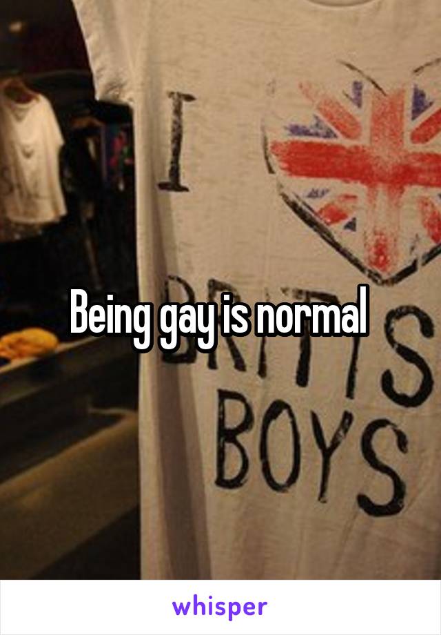 Being gay is normal 