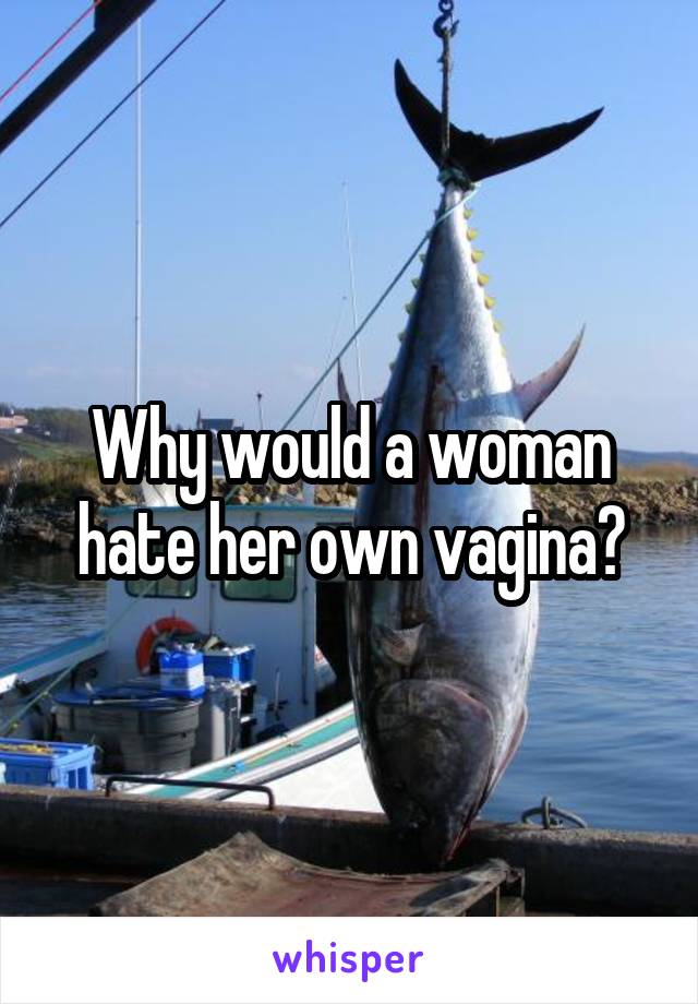 Why would a woman hate her own vagina?