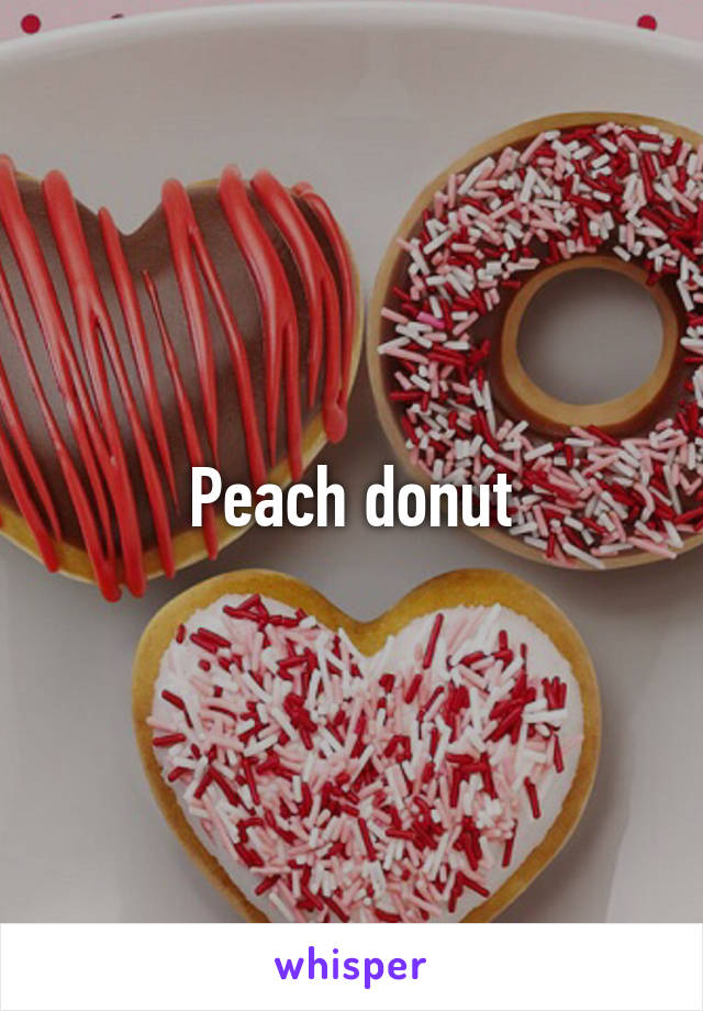 Peach donut