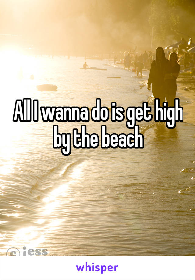 All I wanna do is get high by the beach
