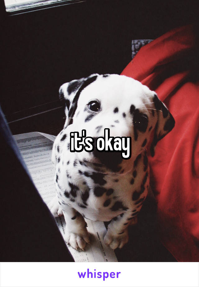 it's okay