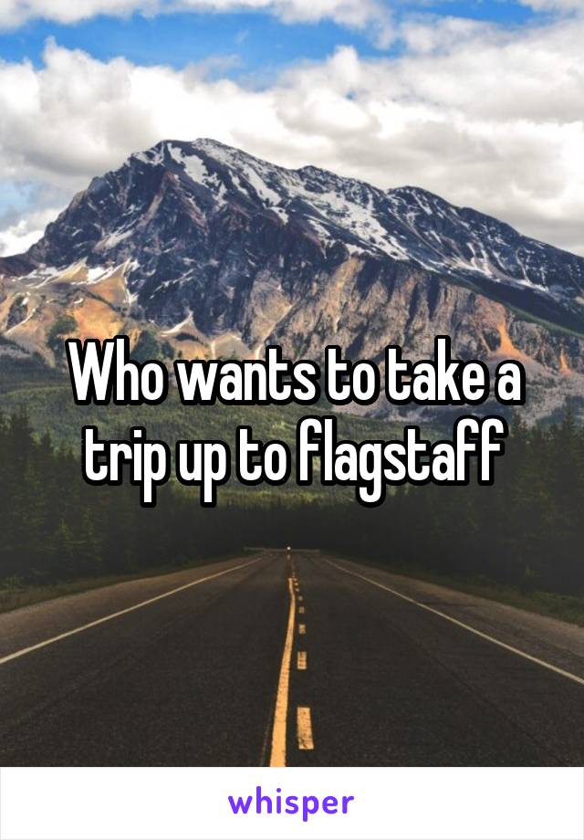 Who wants to take a trip up to flagstaff