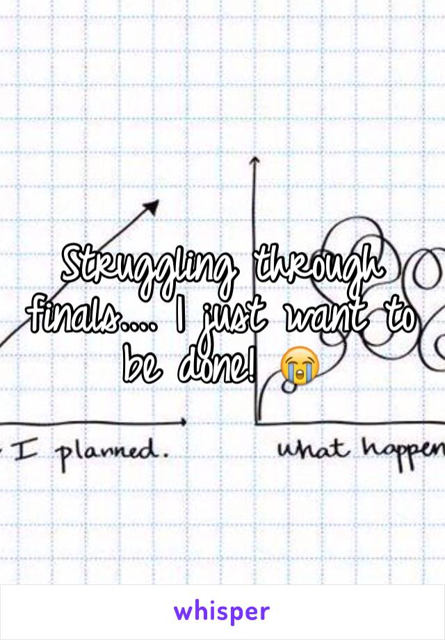 Struggling through finals.... I just want to be done! 😭