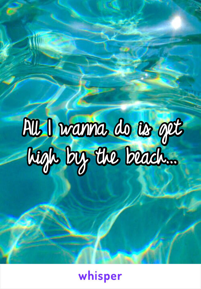 All I wanna do is get high by the beach...