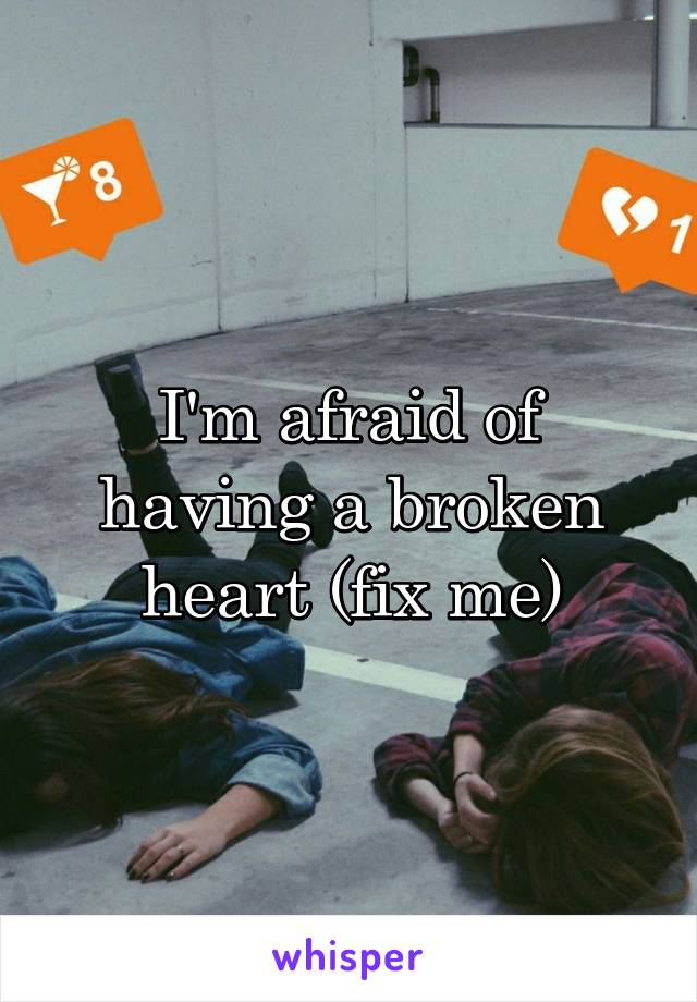 I'm afraid of having a broken heart (fix me)