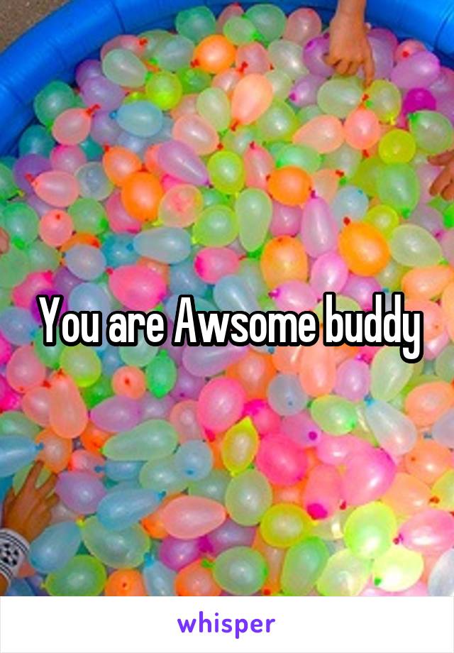 You are Awsome buddy