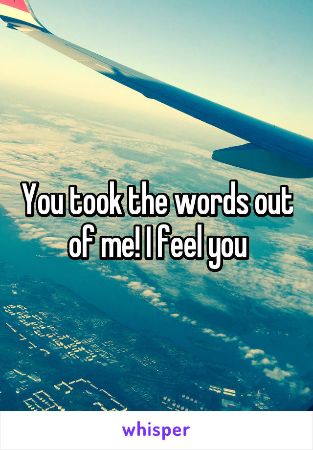 You took the words out of me! I feel you