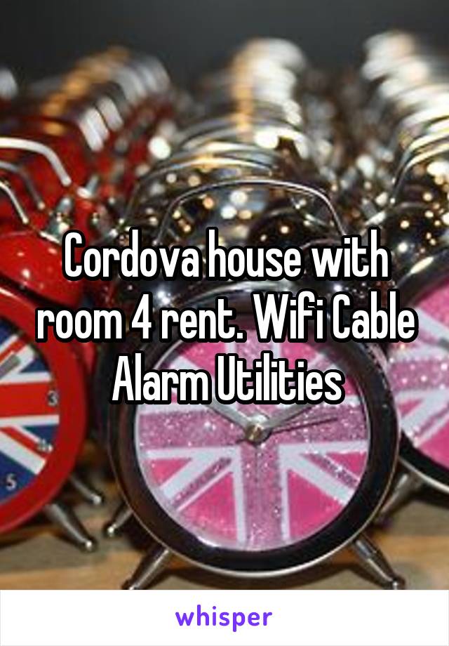 Cordova house with room 4 rent. Wifi Cable Alarm Utilities