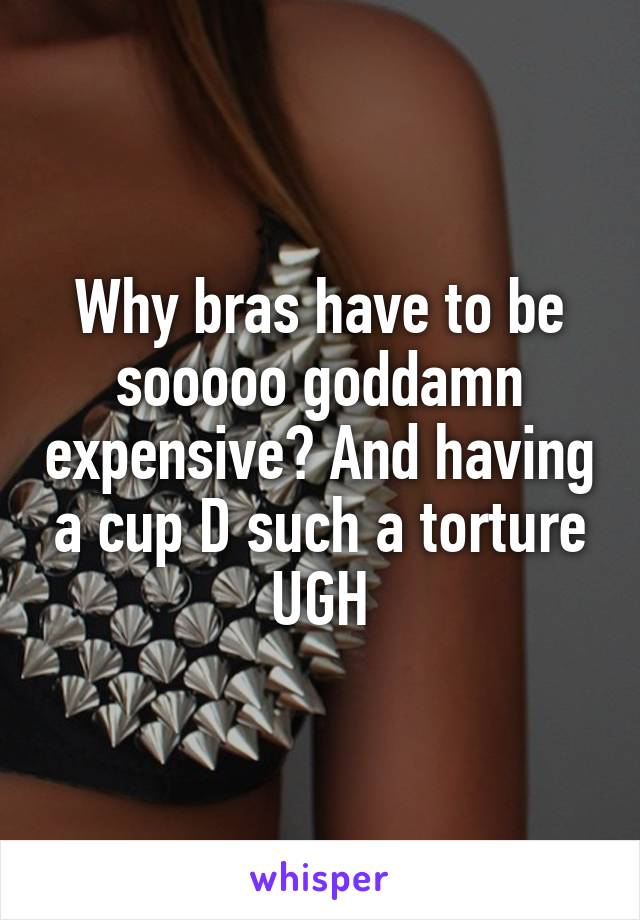 Why bras have to be sooooo goddamn expensive? And having a cup D such a torture UGH