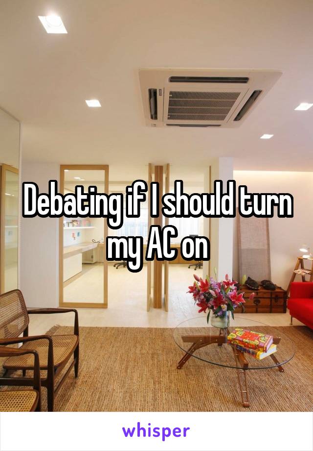 Debating if I should turn my AC on