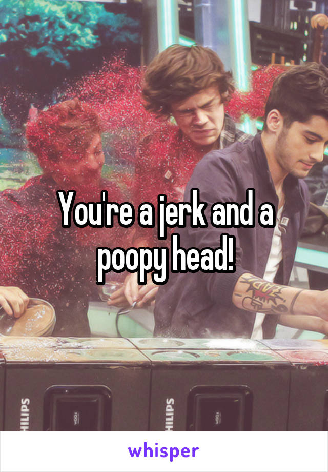 You're a jerk and a poopy head!