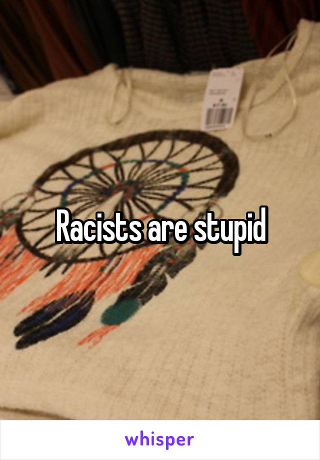Racists are stupid