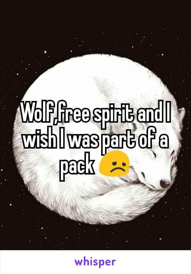 Wolf,free spirit and I wish I was part of a pack 😞