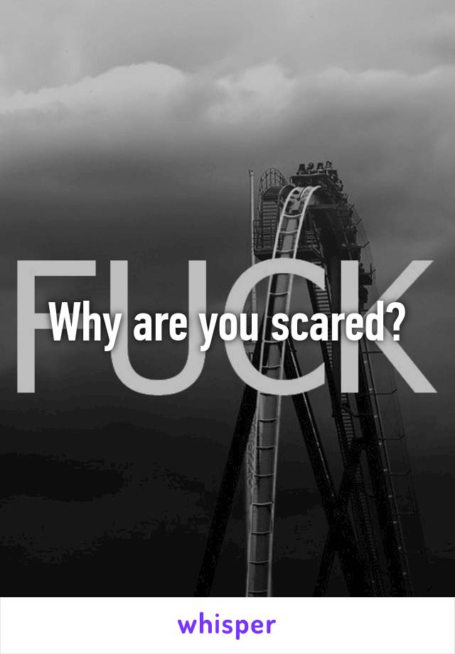 Why are you scared?