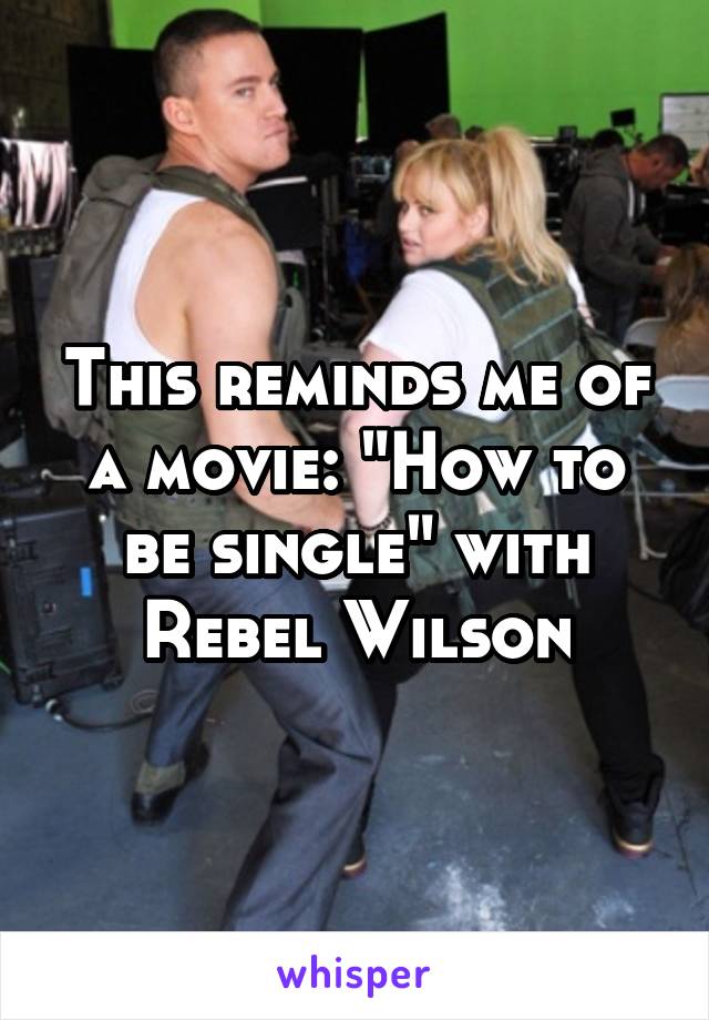This reminds me of a movie: "How to be single" with Rebel Wilson