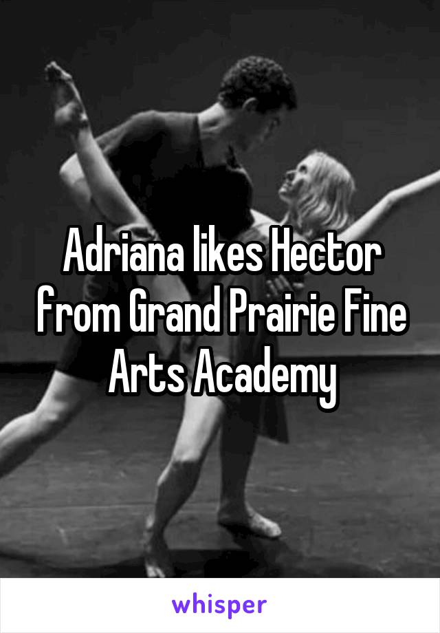 Adriana likes Hector from Grand Prairie Fine Arts Academy