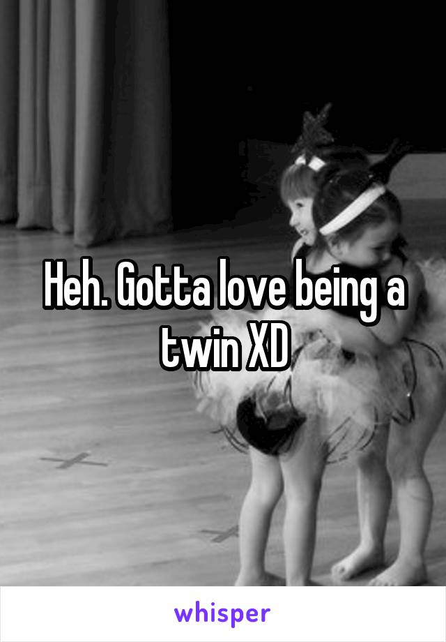 Heh. Gotta love being a twin XD