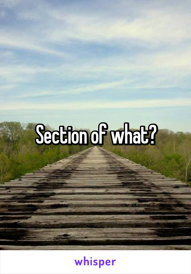 Section of what?