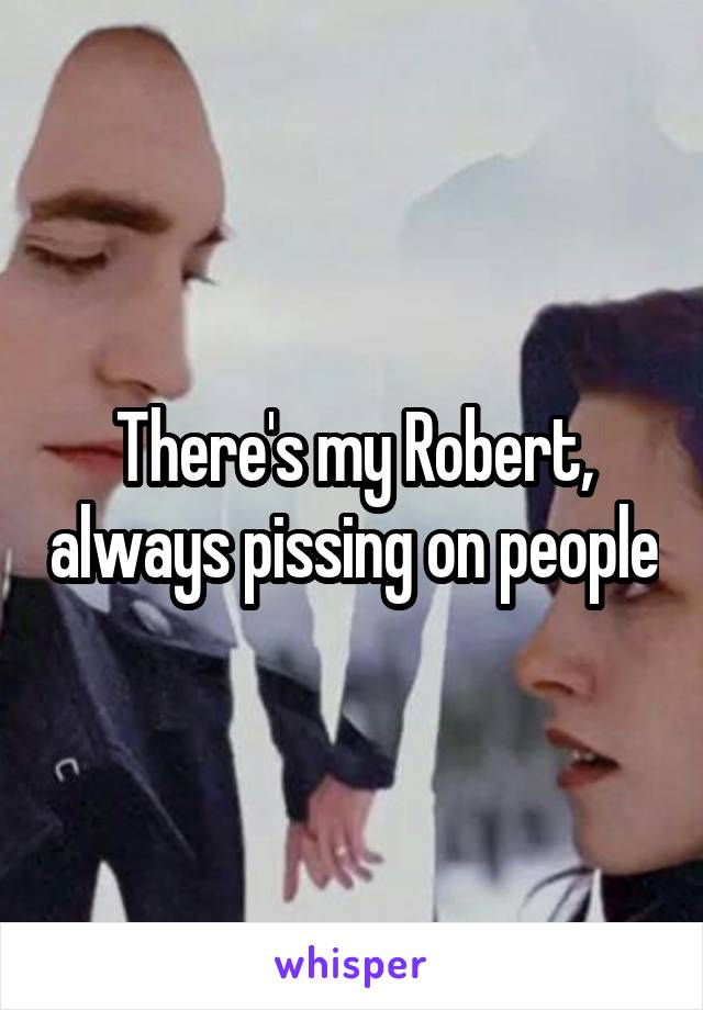 There's my Robert, always pissing on people