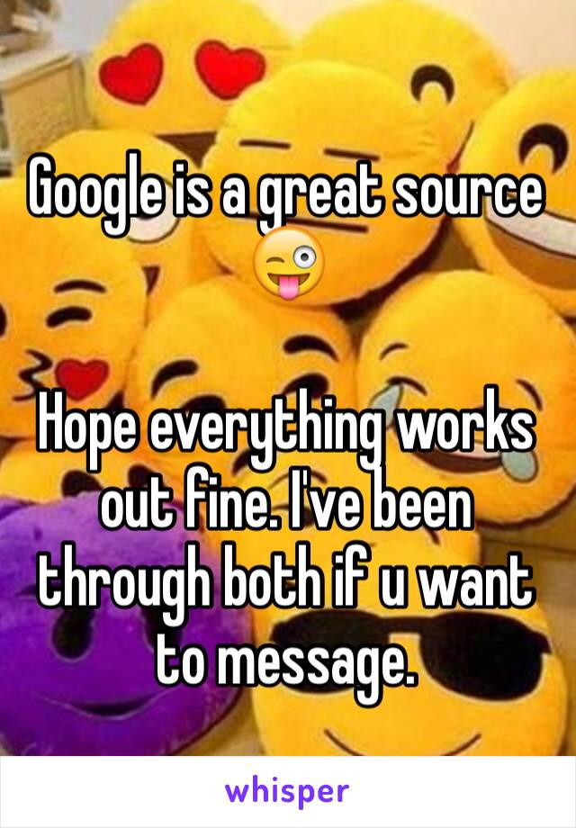 Google is a great source 😜

Hope everything works out fine. I've been through both if u want to message. 