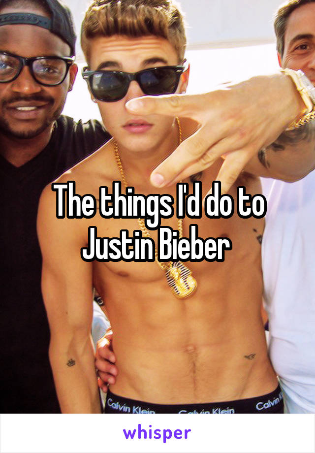 The things I'd do to Justin Bieber 