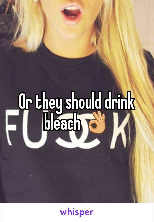 Or they should drink bleach 👌