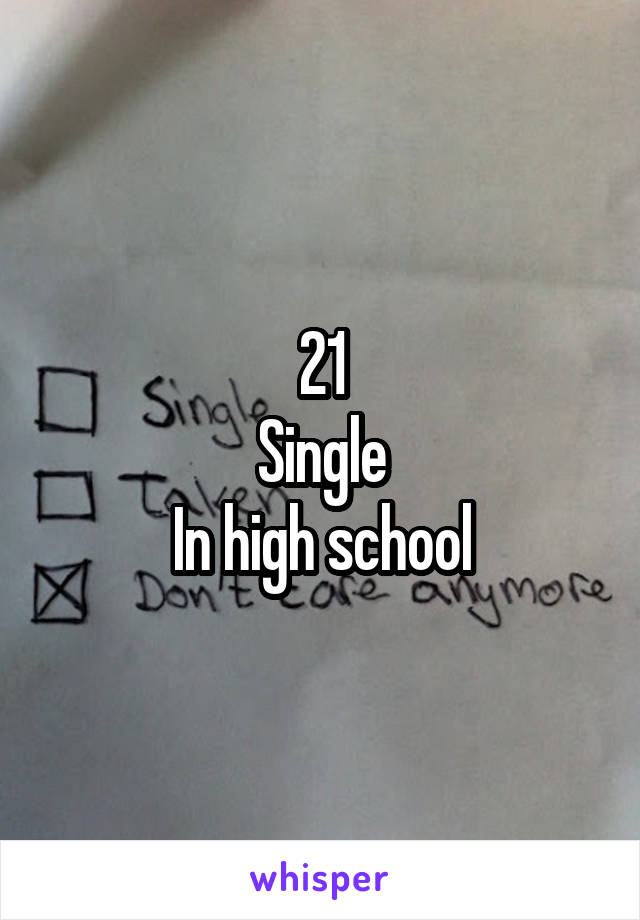 21
Single
In high school