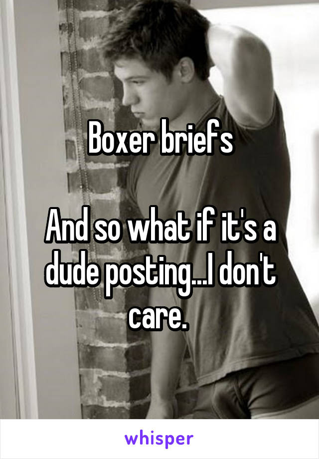 Boxer briefs

And so what if it's a dude posting...I don't care. 