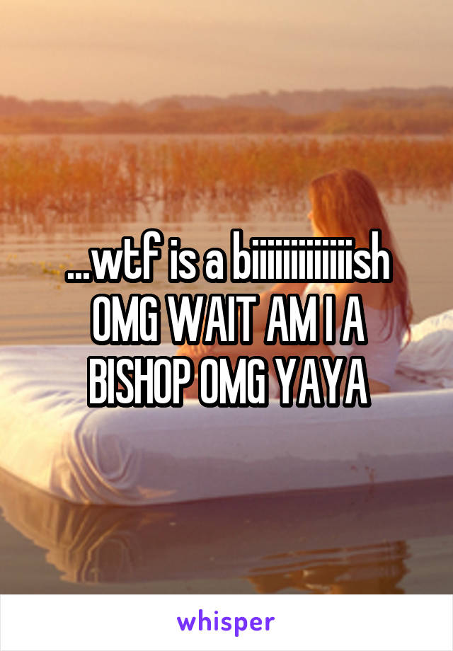 ...wtf is a biiiiiiiiiiiiish
OMG WAIT AM I A BISHOP OMG YAYA