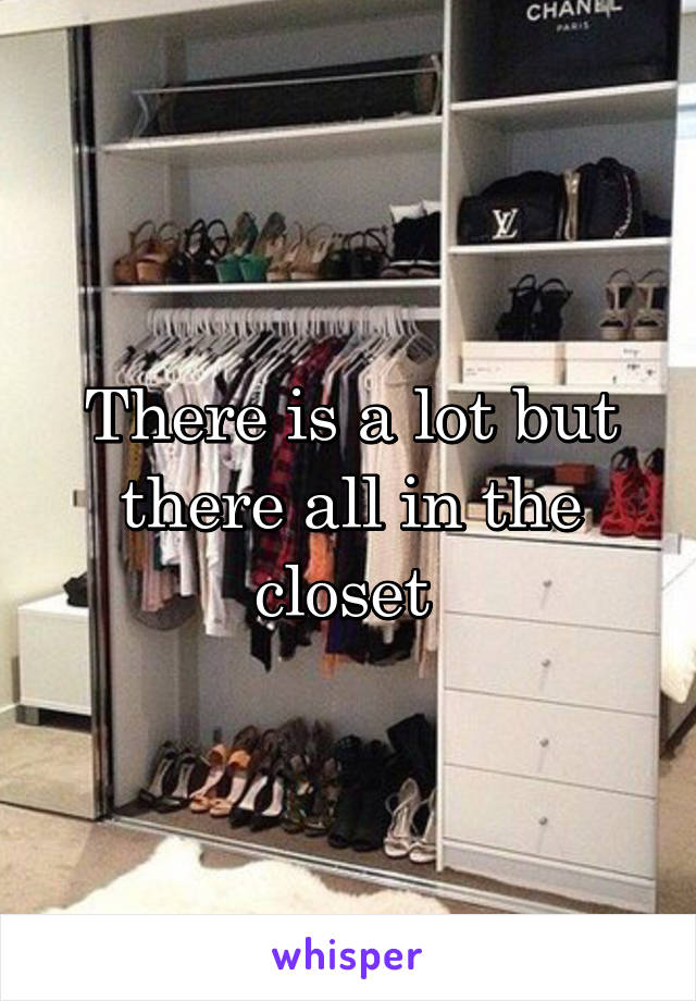 There is a lot but there all in the closet 
