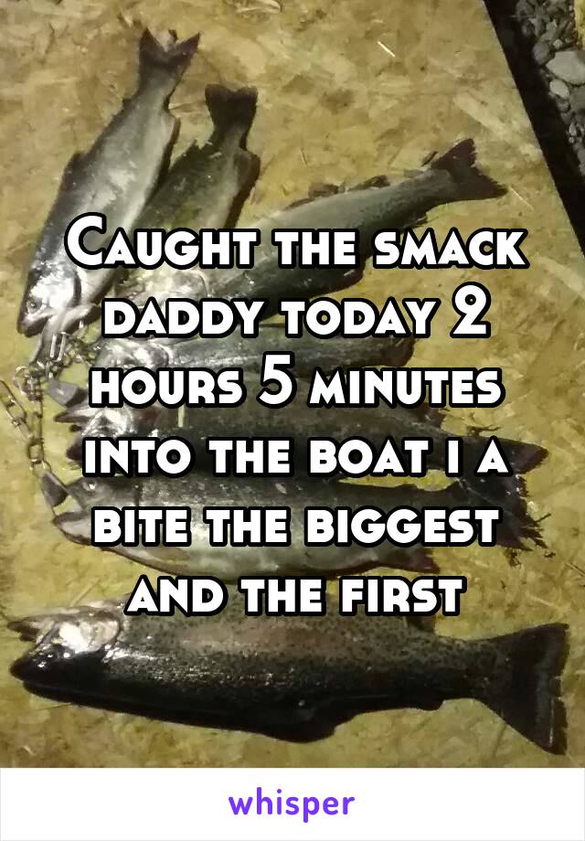 Caught the smack daddy today 2 hours 5 minutes into the boat i a bite the biggest and the first