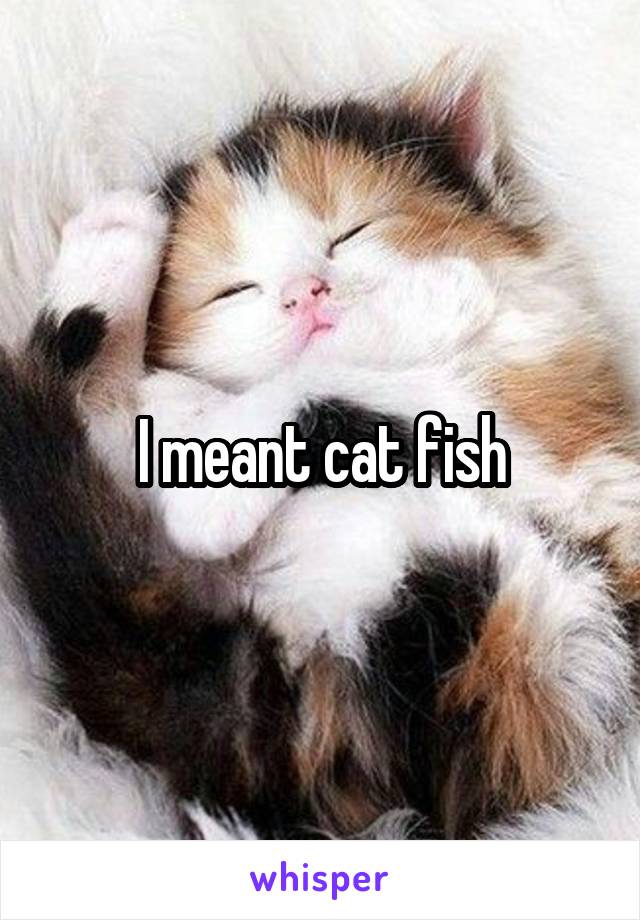 I meant cat fish