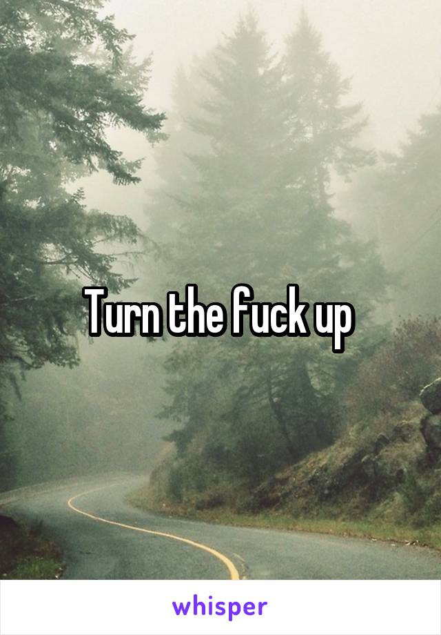 Turn the fuck up 