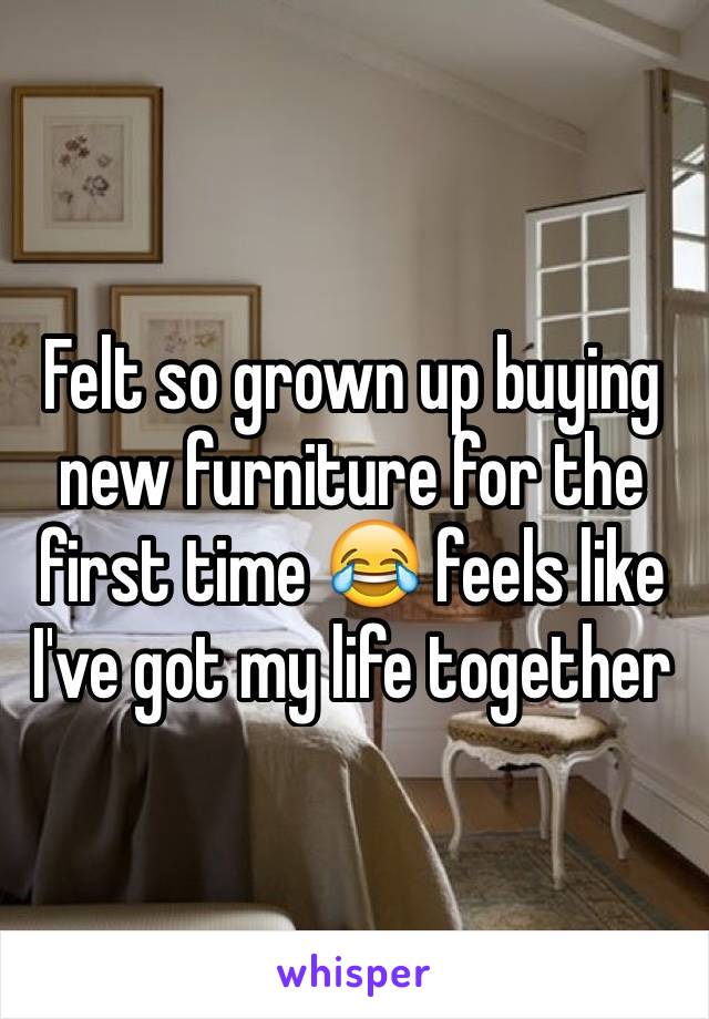 Felt so grown up buying new furniture for the first time 😂 feels like I've got my life together