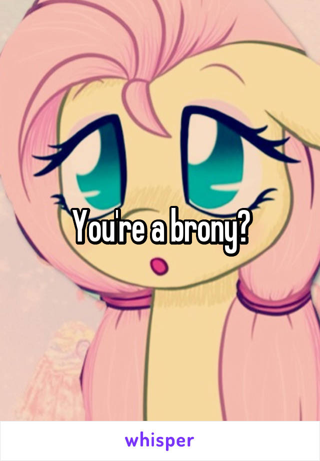 You're a brony?