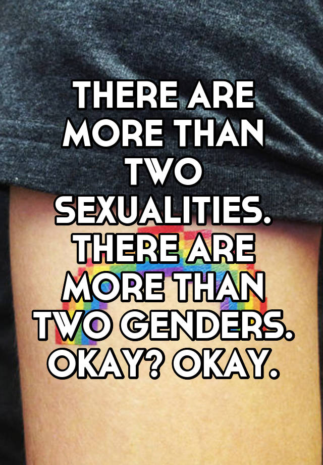 THERE ARE MORE THAN TWO SEXUALITIES. THERE ARE MORE THAN TWO GENDERS ...