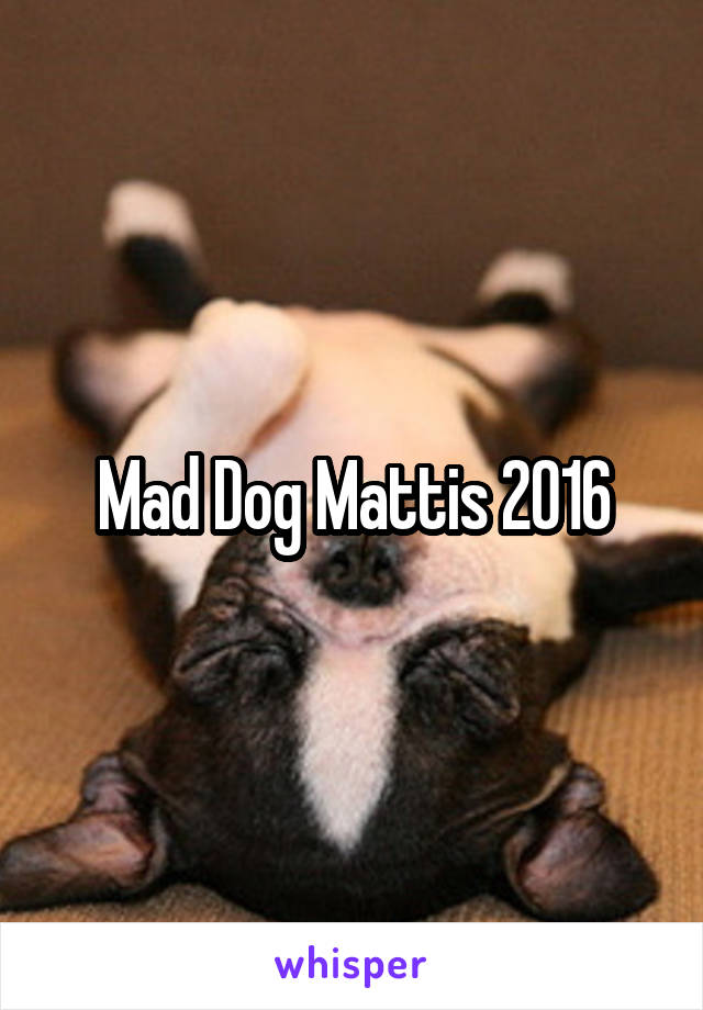Mad Dog Mattis 2016