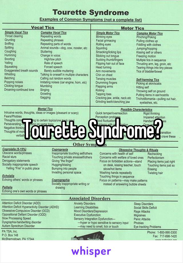 Tourette Syndrome?