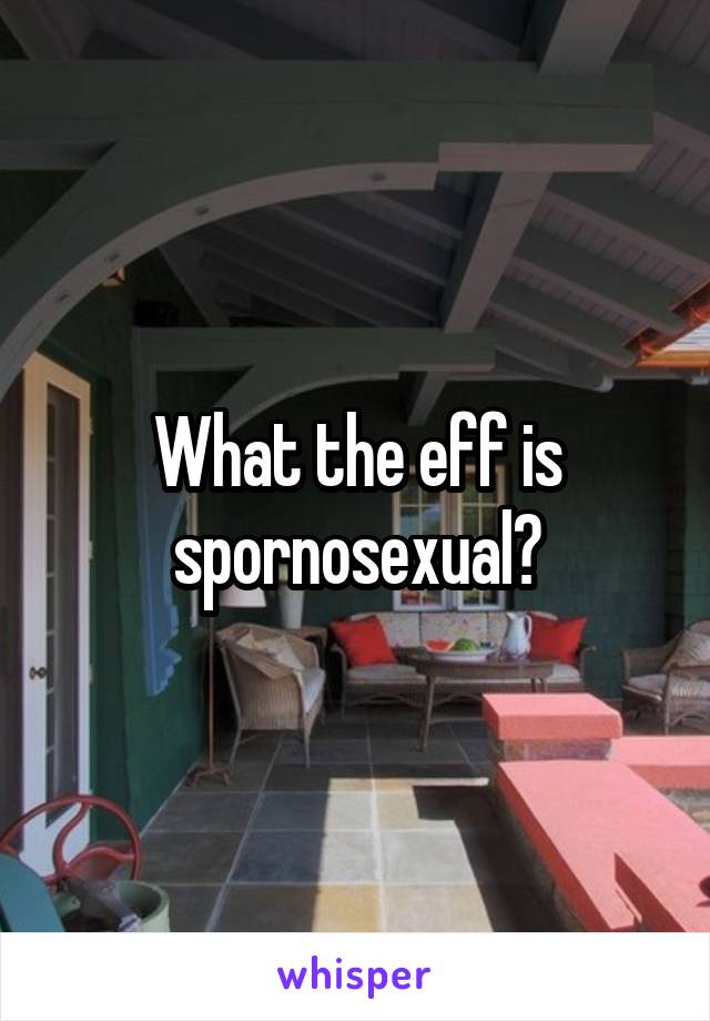 What the eff is spornosexual?