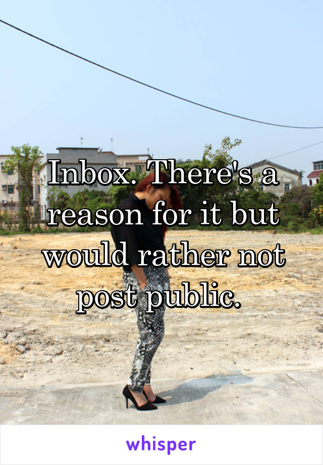 Inbox. There's a reason for it but would rather not post public. 