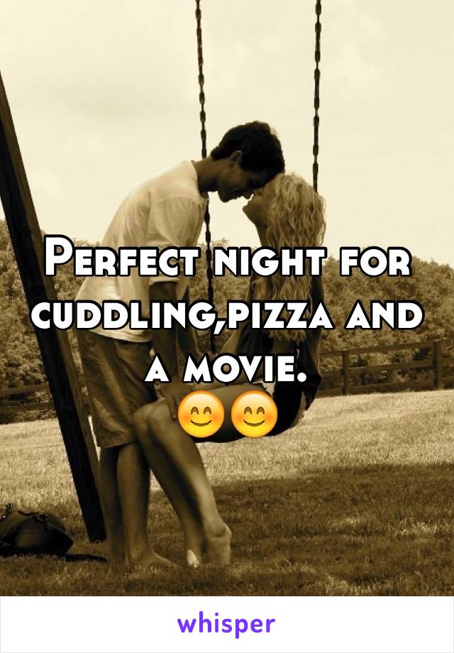 Perfect night for cuddling,pizza and a movie.
😊😊