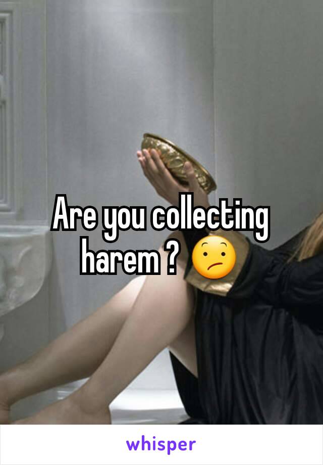 Are you collecting harem ? 😕