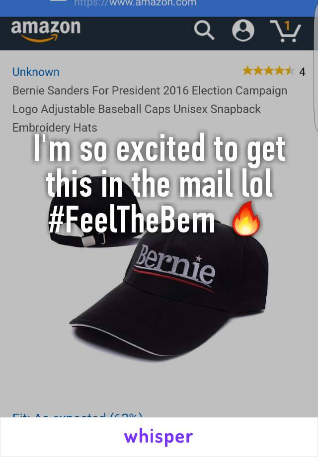 I'm so excited to get this in the mail lol
#FeelTheBern 🔥