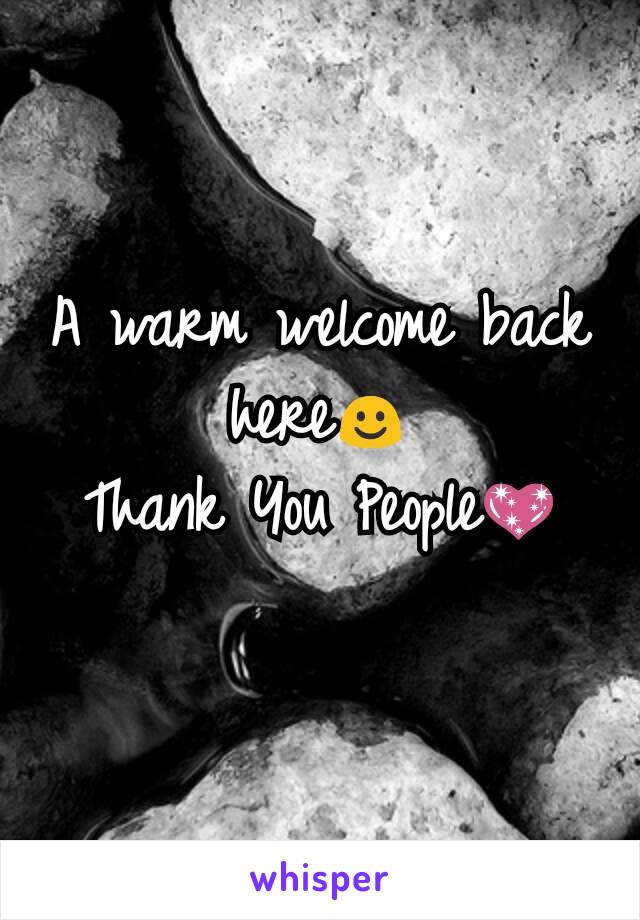 A warm welcome back here☺
Thank You People💖